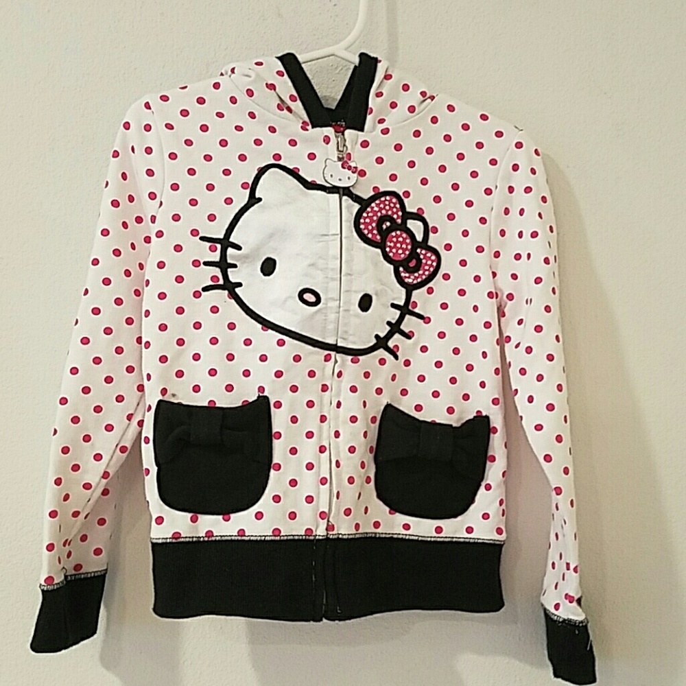 HELLO KITTY polka dot hoodie size 5